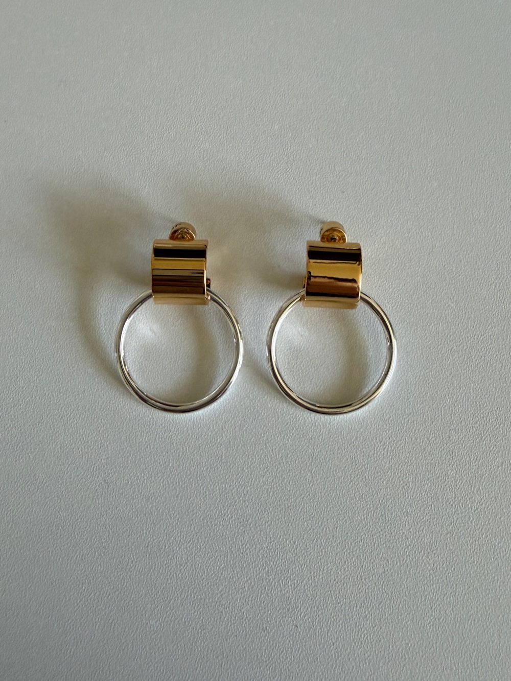 Jenny Bird Faye Knockers - Two-Tone Hoop Earrings